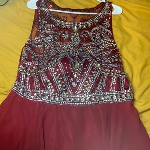 Burgundy homecoming dress